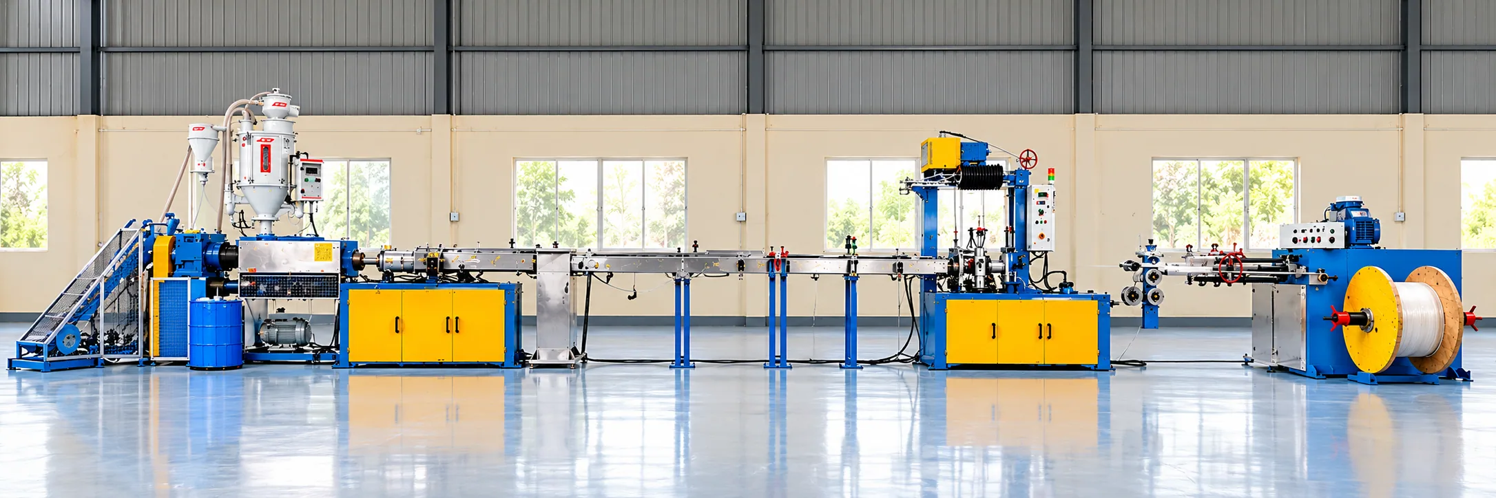Complete extrusion production line